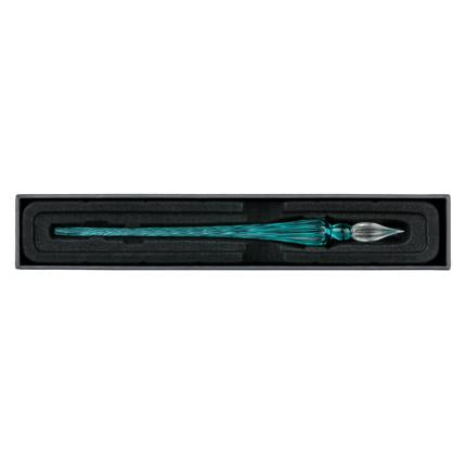 Jacques Herbin Ronde glaspen in geschenkdoos - 18mm - Turquoise