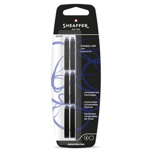 Inktpatronen SHEAFFER VFM zwart 6 stuks op blister