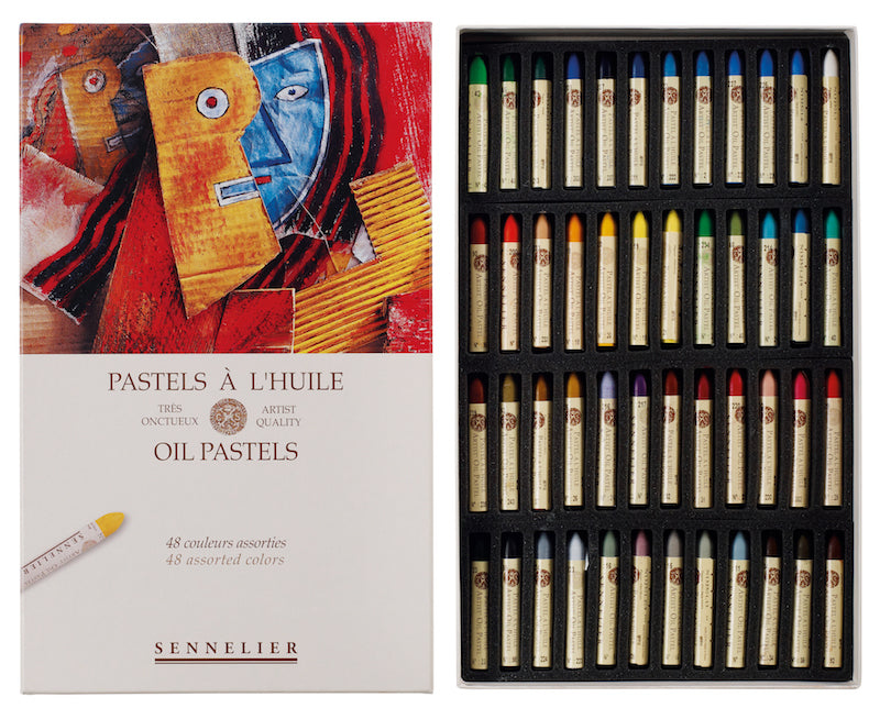 Set 48 "Universele" kartonnen doos Oliepastels Sennelier