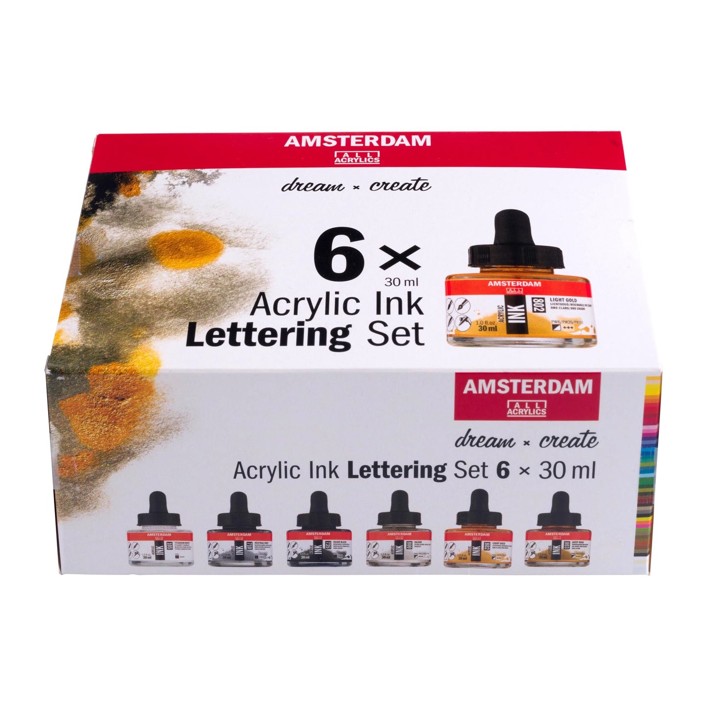 Acryl Inkt Lettering set 6x30 ml Amsterdam