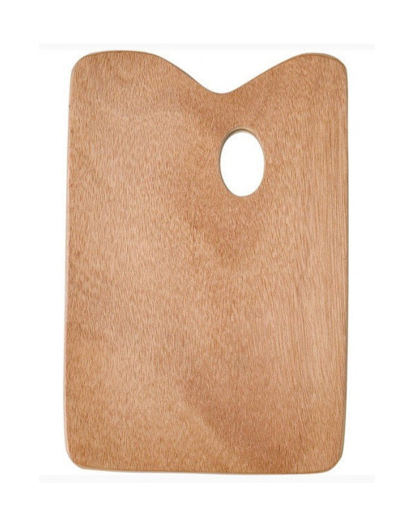 Houten palet voor olieverf 18x27 cm vierkant Ami