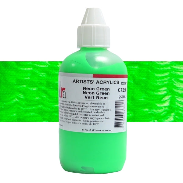 ARA 250ml C725 NEON GROEN Artists Acrylics