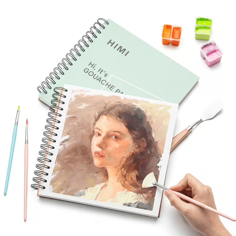 HIMI Gouache Set Pad 21,6 x 26.6 cm 50 vellen 160 g roze