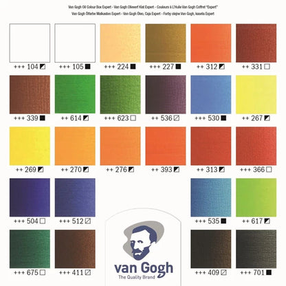 Olieverf Expert Box 26 Tubes 20 ml + Accessoires Van Gogh