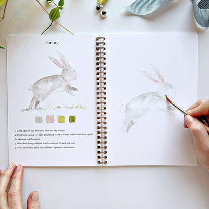 Aquarelverf werkboek - Dieren - emily lex studio watercolor workbook