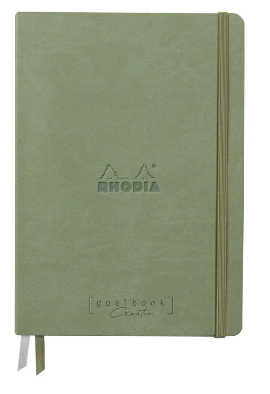 Dummie groen A5 200gr Rhodia Creation Goalbook wit papier gebonden