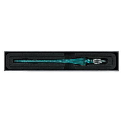 Jacques Herbin Ronde glaspen in geschenkdoos - 18mm - Turquoise