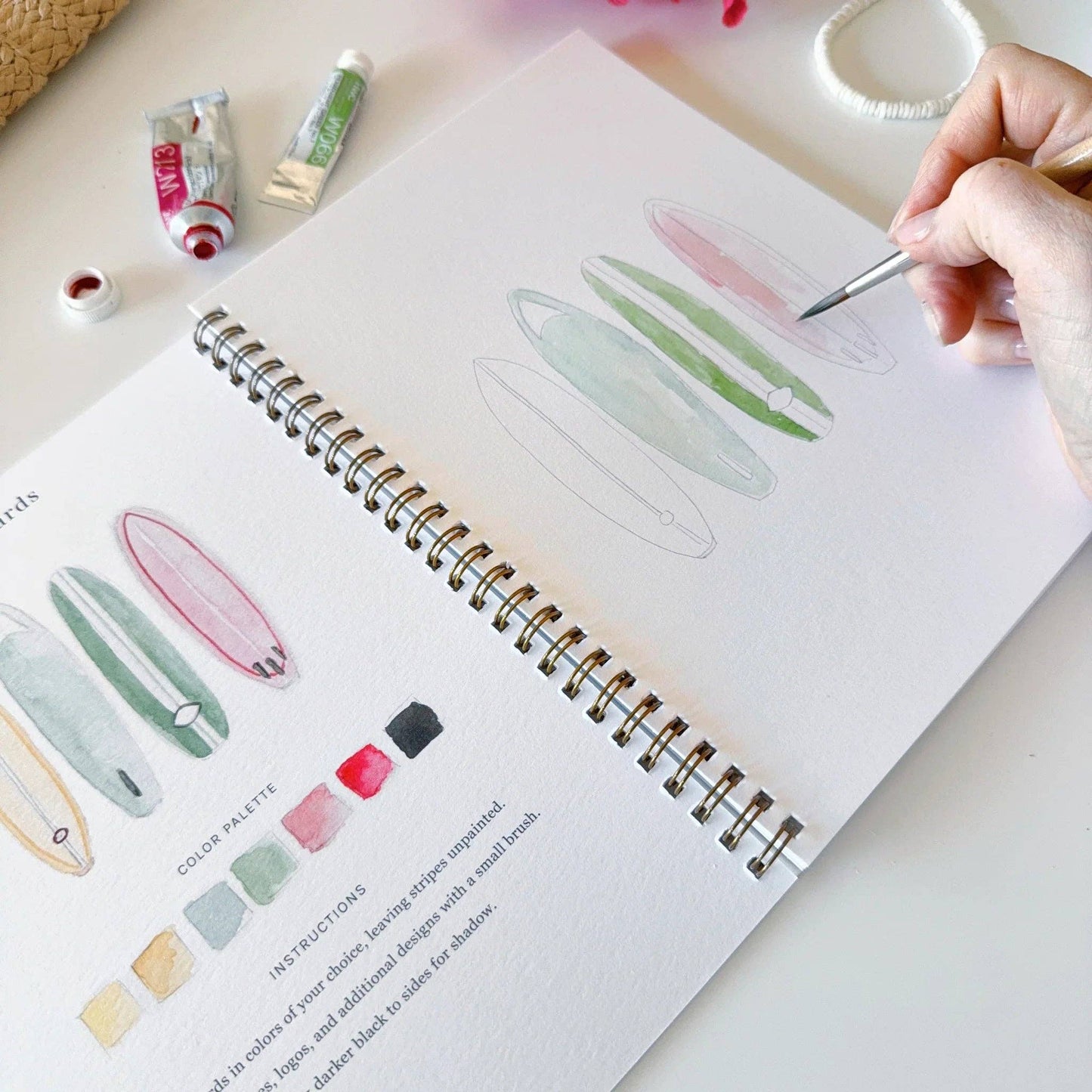 Aquarelverf werkboek - Tropisch - emily lex studio watercolor workbook