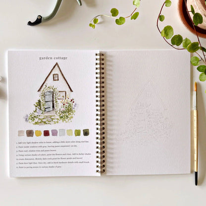 Aquarelverf werkboek - Tuinen - emily lex studio watercolor workbook