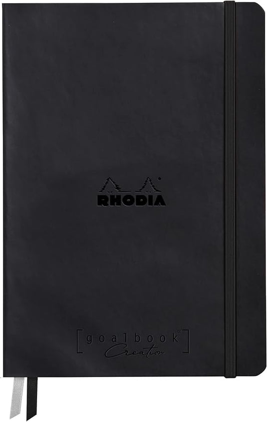 Dummie Zwart A5 200gr Rhodia Creation Goalbook wit papier gebonden