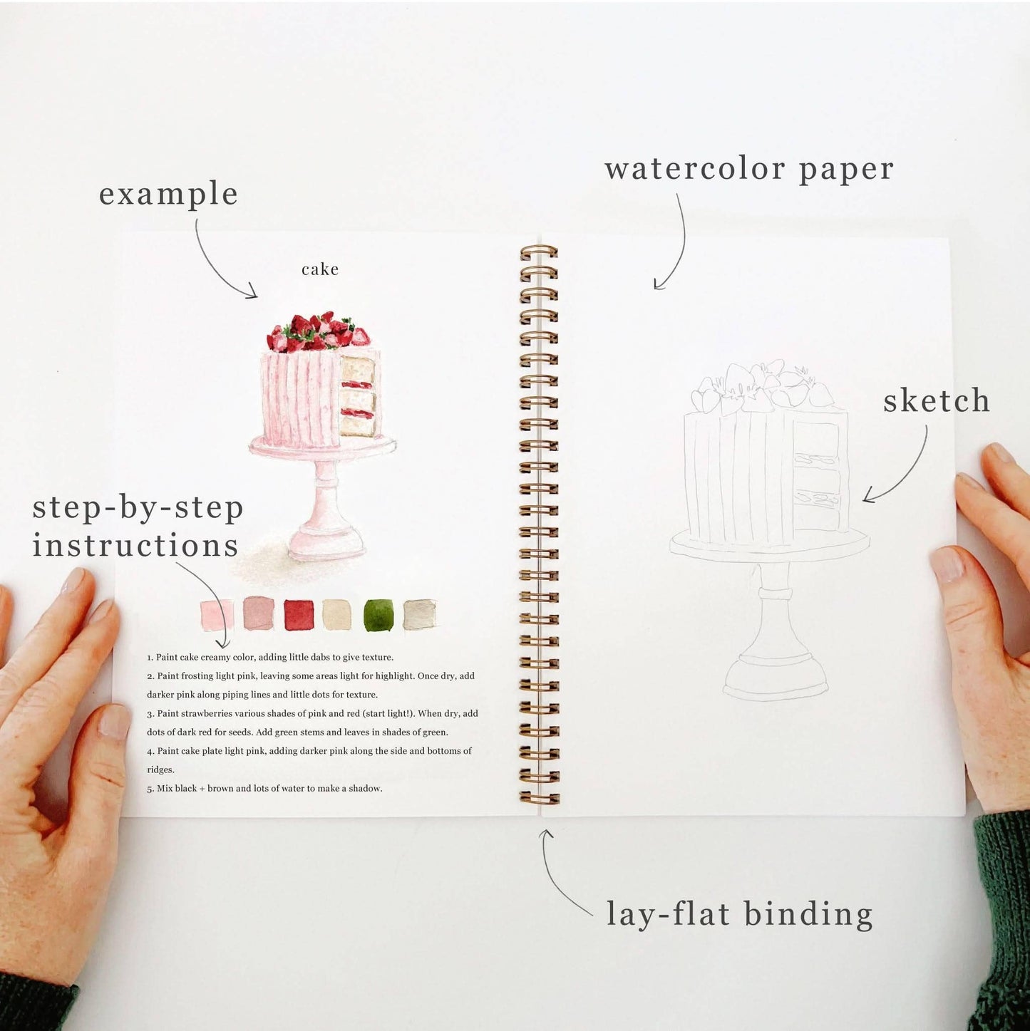 Aquarelverf werkboek - Bakken- emily lex studio watercolor workbook