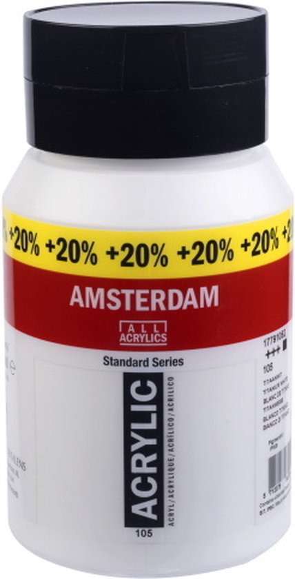 Amsterdam Acryl 500ml (+20%) 105 Titaanwit