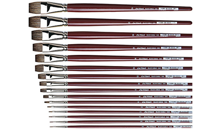 Davinci penseel Olie 1840.20 Black Sable Plat