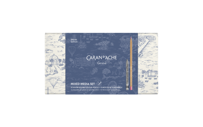 Limited Edition Mixed Media Set Caran D'ache Toile de Jouy