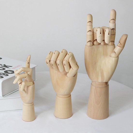 Model hand, rechts 20 cm hoog