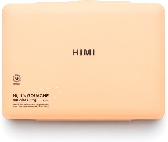 HIMI Gouache Set 48 kleuren in box peach
