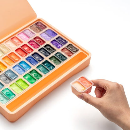 HIMI Gouache Set 48 kleuren in box peach