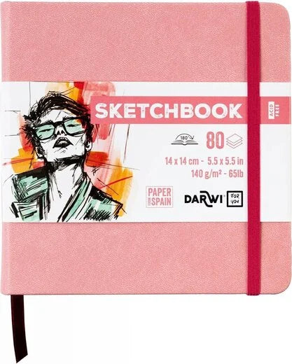 Dummie Darwi Roze Vierkant Klein (14x14 cm) wit papier 80 vellen 140 grams
