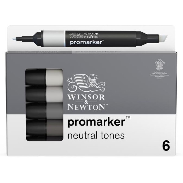 Promarker set 6 Neutral Tones Winsor & Newton