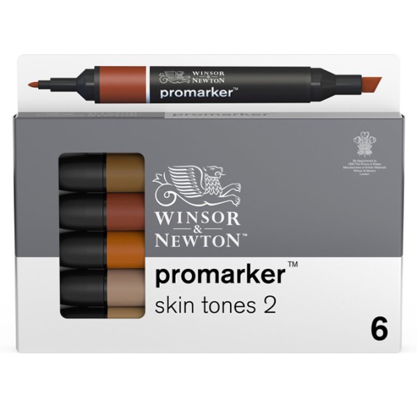 Promarker set 6 Skin Tones Set 2 Winsor & Newton