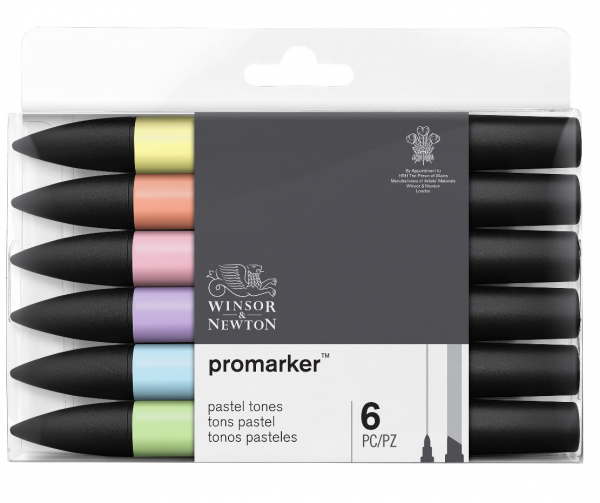 Promarker set 6 Pastel Tones Winsor & Newton