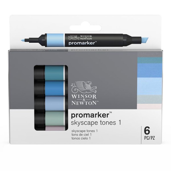 Promarker set 6 Skyscape Tones Winsor & Newton
